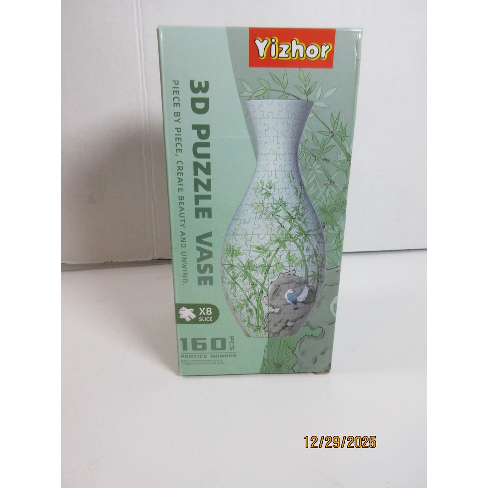Yizhor 3D Puzzle Vase Bamboo Design 160 Pieces Create Beauty Unwind New